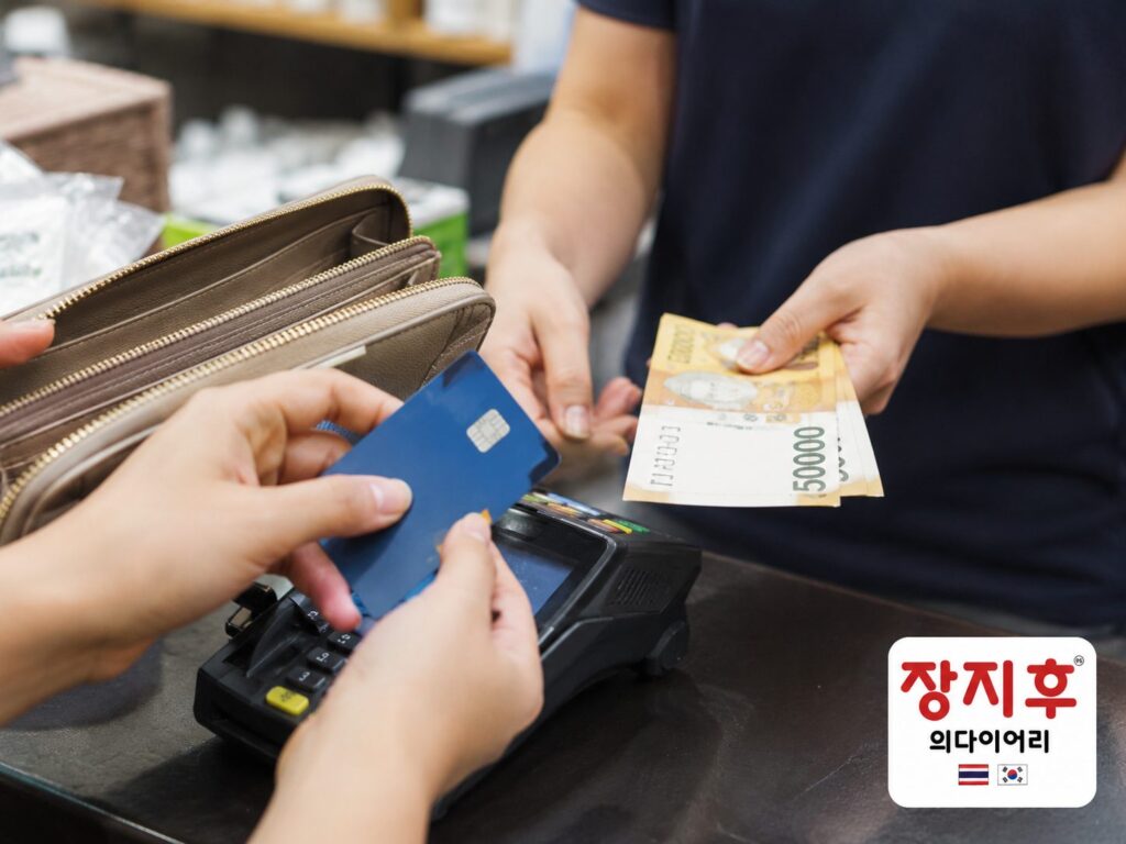 คำเกี่ยวกับเงินและการซื้อของในภาษาเกาหลี