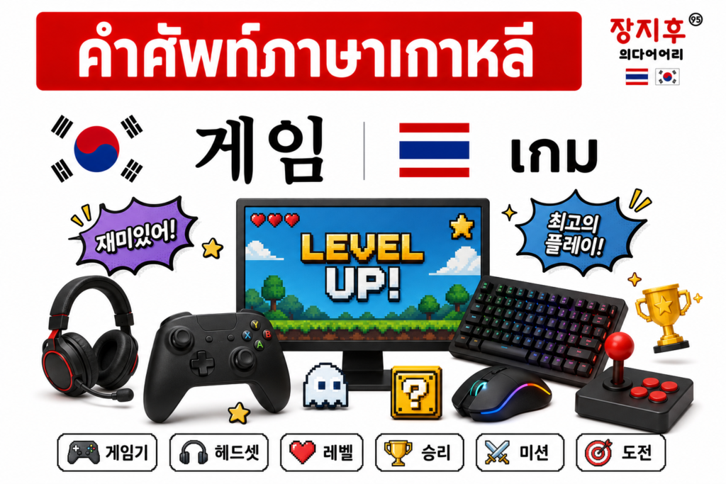 ศัพท์เกม ภาษาเกาหลี (게임) คำศัพท์เกมและ e-sports ภาษาเกาหลี แปลว่าอะไร